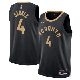 Maillot NBA Toronto Raptors Scottie Barnes 4 Nike 2022-23 City Edition Noir Swingman - Homme